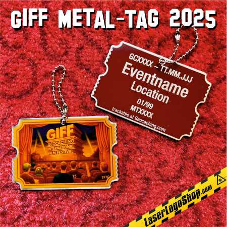 "GIFF 2025 MetalTag" - 1 individueller, trackbarer MetalTag